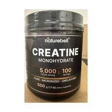 네이처벨 NatureBell 크레아틴 모노하이드레이트 파우더 500그램 1회 제공량당 5000mg 12병 250122, Naturebell 네이처벨 크레아틴 모노하이드레이트, 500g, 12개 상품 이미지