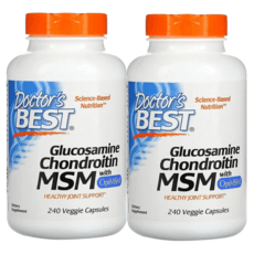 닥터스베스트 관절건강 글루코사민 1500mg +콘드로이친 1200mg +MSM 1000mg +칼륨 240 베지캡슐 x2팩, 1개 상품 이미지