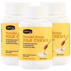 콤비타(Comvita) 콤비타 마누카꿀 밀크 츄어블 (칼슘) 60정 X 3개, 180정, 1세트 상세 이미지