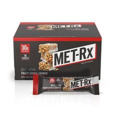 MET-Rx Big 100 거대한 단백질 바 과일맛 시리얼 크런치 스타일 식사 대체 바 9 개, 9 Count, 바닐라 캐러멜 츄로