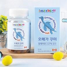 꾸미 피시 오메가3 성장기 키즈 어린이 청소년 초등학생 아이 젤리 캐나다 구미 식물성 펙틴 epa dha 레몬맛 오렌지맛 20일분, 60정, 1박스 이미지