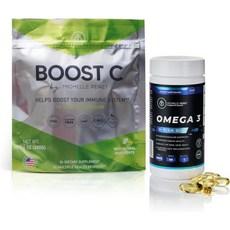 Fish Oil Softgels & Vitamin C Blend Vitamin C Powder & Omega-3 Protocol Energy Boosting Ve 상품 이미지