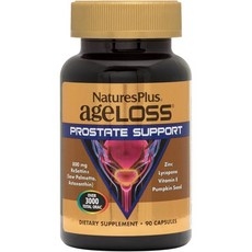 Natures Plus AgeLoss Prostate Support - 90 Capsules - with Zinc 라이코펜 Lycopene Vitamin E Pumpkin Se, 1개 상세 이미지