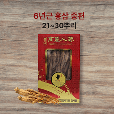 고려홍삼 6년근 홍삼 지함중편 (21~30뿌리)금산홍삼 발효홍삼 뿌리삼 국내산 검사품, 300g, 10개 상세 이미지