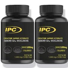 IPC 크레아틴 모노하이드레이트 유럽 특허 획득 식약처 기능성 인정 1000mg x 120, 2개, 120정 상품 이미지