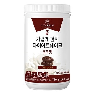 비타할로 가볍게 한끼 다이어트 쉐이크 초코맛, 750g, 1개 상세 이미지