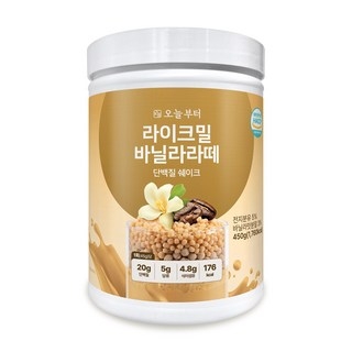 오늘부터 라이크밀 바닐라라떼맛 단백질 쉐이크 프로틴 맛있는 식사대용 한끼 대용량 파우더, 450g, 1개 상세 이미지