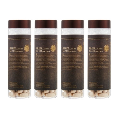 2BR 투비알 남성용 맥주효모 비오틴 영양제, 60정, 4개 상세 이미지