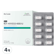 닥터린 메가 비타민D3 4000 IU 66g, 120정, 4개 이미지