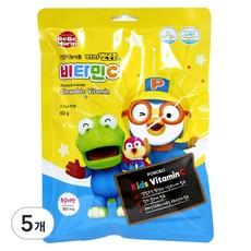 베베모린 뽀롱뽀롱 뽀로로 복숭아맛 비타민C, 50정, 5개 상품 이미지