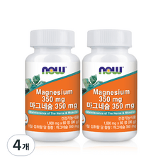 나우푸드 마그네슘 350mg, 60정, 4개 상세 이미지