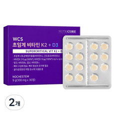 뉴트리코어 초임계 비타민 K2 + D3, 30정, 2개 상품 이미지