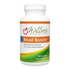 에너지 및 피로를 위한 Blood Booster 철분 보충제 - 부드러운 변비 철분 메틸엽산 기타 코엔자임 B 비타민 (180캡슐 비건 글루텐 프리 GMO 프리), 알약/캡슐, 1개, 180정 상세 이미지