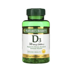 Nature's Bounty 비타민 D3 50mcg 2 000IU240정, 240정, 2개 이미지