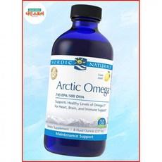 오메가3 효과 두뇌 건강 노르딕 내추럴스 아틱 오메가 레몬 맛 8 온스 1560 mg 피쉬 오일 EPA DHA 면역 지원 뇌 최적의 웰빙 비유전자 변형 48 서빙, 1개, 237ml 이미지