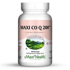 Maxi Health CO Q10 200mg - 코엔자임 Q10 보충제 - 심장 건강 - 60 캡슐 - 코셔, Maxi Health CO Q10 200mg - 코엔자, 60정, 1개 상품 이미지