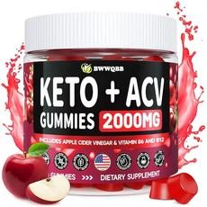 BWWQBB Natural Keto ACV 젤리 비트 뿌리 및 석류 함유 | 저설탕 비건 글루텐 프리 | 소화 지원 신진 대사 균형 및 팽창 완화 | 60개, 90 Count (Pack of 1), 1개