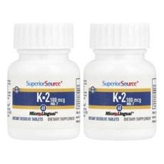 슈페리어소스 비타민케이 K2 MK7 100mcg 60정 2개 메나퀴논 VitaminK2 상품 이미지
