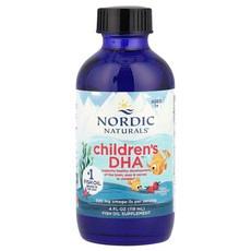 Nordic Naturals 어린이용 DHA 만 1~6세 딸기맛 530mg 119ml(4fl oz)(1/2티스푼당 530mg), NordicNaturals어린이용DHA만16세딸기맛53, 1개, 0.119l 이미지