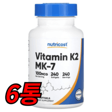 뉴트리코스트 비타민K2 100mcg 240정 / Nutricost Vitamin K2 (MK4) 100mcg 240 Capsules, 1세트, 1440회분 상품 이미지