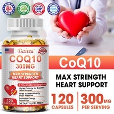 CoQ10 300 mg 소프트젤 3배 더 나은 흡수력 항산화제 심장 건강 및 에너지 생성 촉진 건강한 혈압 코엔자임 Q10 비타민 및 보충제, 60캡슐, 1개, 60정 상세 이미지