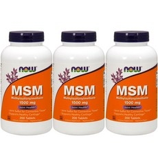 나우푸드 MSM 1500mg 타블렛 글루텐 프리 비건, 200정, 3개 상세 이미지
