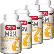 재로우 MSM 1000mg 베지 캡 글루텐 프리, 200정, 4개 상세 이미지
