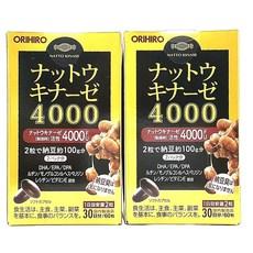 (2개묶음)오리히로 나토키나아제 4000 60알 30일분 오리지널 유통 기한 스티커 포함 체험 상비용 나토키나아제 4000fu 보충제 낫토균 GABADHA EPA DPA 루틴 레시, 2개 이미지