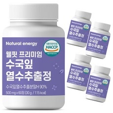 웰핏 수국잎 열수 추출물 프리미엄정, 60정, 5개, 60정 상세 이미지
