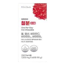 닥터체크 원퍼데이 철분 츄어블 60정, 1개