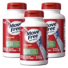 쉬프 무브프리 조인트 헬스 어드밴스드 플러스 MSM 글루코사민 + 콘드로이틴 코티드 타블렛, 3개, 120정 상품 이미지