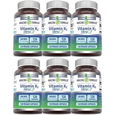 어메이징 뉴트리션 비타민 K2 100mcg 캡슐, 알약/캡슐, 6개, 120정 상세 이미지