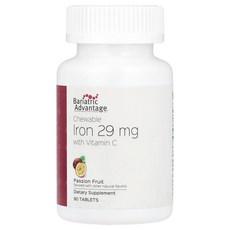 Bariatric Advantage 츄어블 철분 비타민C 함유 패션프루트 90정, BariatricAdvantage츄어블철분비타민C함유패 상품 이미지