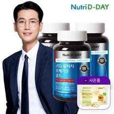 프리미엄 rTG 오메가3 골드 3병 6개월분 총180캡슐 + 키즈 락토 유산균 증.정, 없음 이미지