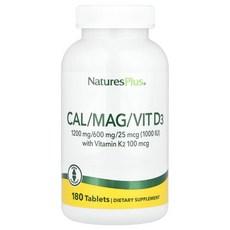 네이쳐스플러스 비타민K2 함유 칼슘/마그네슘/비타민D3 180정, 1개 상품 이미지