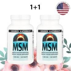 소스내추럴스 MSM 식이유황 2000mg 몰리브덴 비타민C 120정 2개