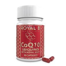 Royal B Essentials 울트라 프리미엄 Co-Enzyme Q10 로열 젤리 함유 심장 건강 및 면역 방어를 위한 유비퀴놀 CoQ10 캡슐 꿀벌이 만든 천연 보충제, 30정, 1개 상품 이미지