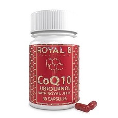 Royal B Essentials 울트라 프리미엄 Co-Enzyme Q10 로열 젤리 함유 심장 건강 및 면역 방어를 위한 유비퀴놀 CoQ10 캡슐 꿀벌이 만든 천연 보충제, 30정, 1개 상세 이미지