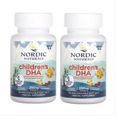 노르딕 내추럴스 어린이 DHA 오메가3 키즈영양제 딸기맛 180정 X 2통 미니츄어블, 2개 이미지