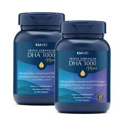 지엔씨 DHA 1000mg 트리플 스트렝스 미니 소프트젤 GNC, 2개, 90정 이미지