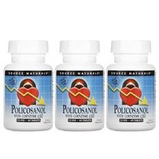 소스내추럴스 폴리코사놀 코엔자임 Q10 식이섬유 큐텐 코큐텐 10mg 60정 3병 상품 이미지