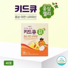 일동제약 키드큐 홍삼젤리 40포 어린이 면역력 홍삼 아연 나이아신 오렌지맛, 600g, 40개 상품 이미지
