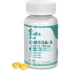 Omega 3 FishOil Supplements - 788 mg Omega-3 Fatty Acid Burpless 488 DHA & 180 EPA for Muscle Bone, 120 Count (Pack of 1) 이미지