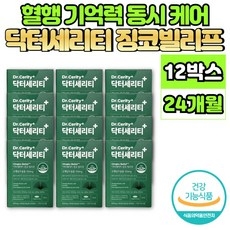 은행 잎 추출물 정 징코 GINKGO BILOBA Ginko 은행엽 은행나무 플라보놀배당체 혈행 개선 도움 영양제 아연 비타민 E B6 비오틴 엽산, 12박스, 60매입 상세 이미지