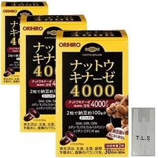 (3개 세트) 오리히로 나토키나아제 4000 60알×3 (90일분) 특제 봉지 포함 대용량 체험 상비용 rihiro 나토키나아제 4000fu 보충제 낫토균 GABADHA EPA D, 3개 상세 이미지