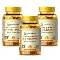 퓨리탄스 프라이드 비타민 E 670mg 1000IU, 3개, 100정 상품 이미지