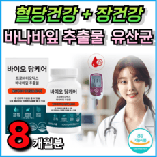 프리미엄 혈당유산균 당큐락 공복혈당 프로바이오틱스 바나바잎 코로솔산 장건강 식약처인증 100억 유산균 프락토올리고당 애너데이 혈당영양제 콜레스테롤 비피에스, 4개, 60회분 상세 이미지