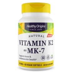 Healthy Origins 비타민 K2 MK-7 100mcg 베지 소프트젤, 60정, 1개 상품 이미지