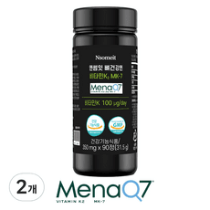 비타민 K2 식약청인증 MK-7 엔썸잇 뼈건강 영양제 메나퀴논 대용량 3개월분, 2개, 90정 상품 이미지