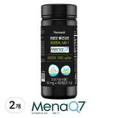 비타민 K2 식약청인증 MK-7 엔썸잇 뼈건강 영양제 메나퀴논 대용량 3개월분, 2개, 90정 상세 이미지